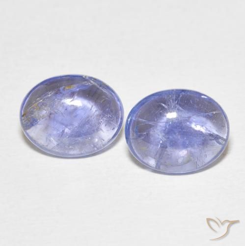 5.78ctw Natural Azul púrpura claro tanzanita, Ovalada, Transparente