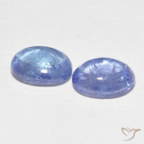 Gemas de Tanzanita Celeste natural de 6.45 ct, Ovalada, Transparente
