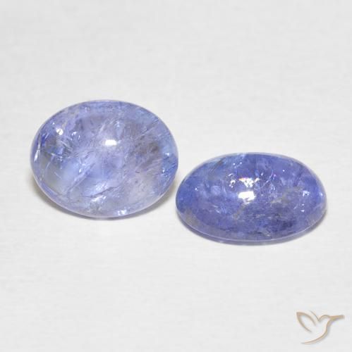 Gemas de Tanzanita Celeste natural de 6.04 ct, Ovalada, Transparente