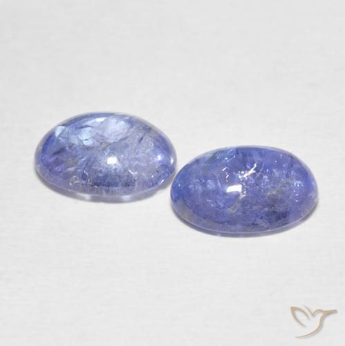 Gemas de Tanzanita Celeste natural de 6.04 ct, Ovalada, Transparente