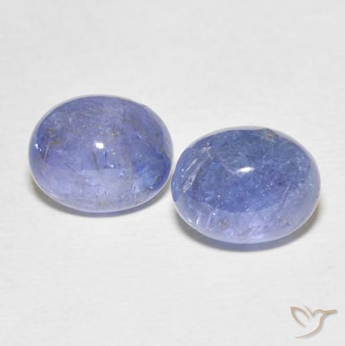 Gemas de tanzanita azul natural de 8,48 ct, corte óvalo, transparente