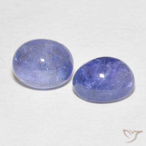 Gemas de tanzanita azul natural de 8,48 ct, corte óvalo, transparente