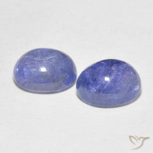 Gemas de tanzanita azul natural de 8,48 ct, corte óvalo, transparente