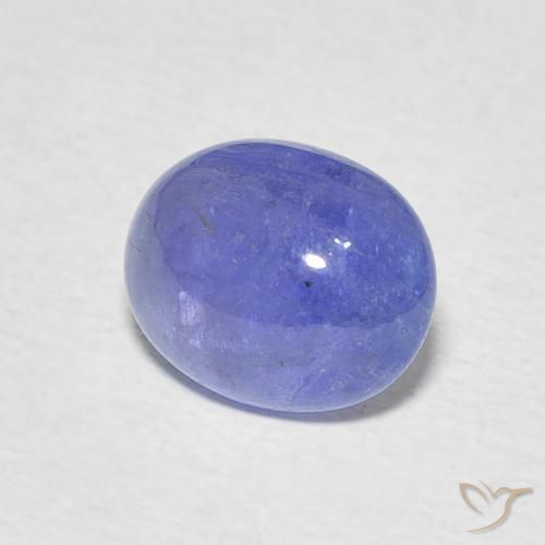 Tanzanita Azul violeta intenso natural de 2.60 ct, Ovalada, Translúcido