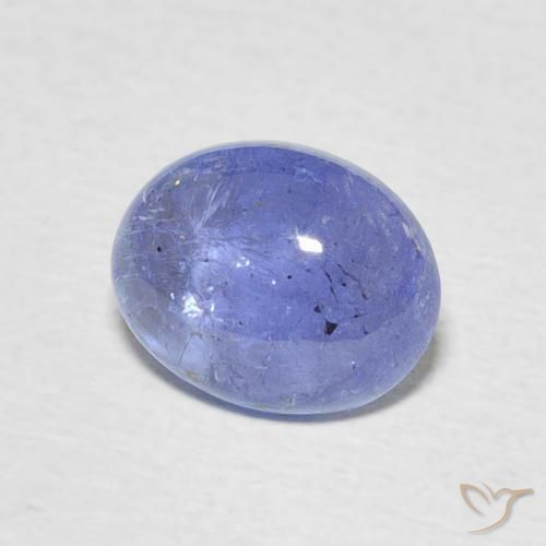 Tanzanita Azul violeta intenso natural de 2.56 ct, Ovalada, Transparente
