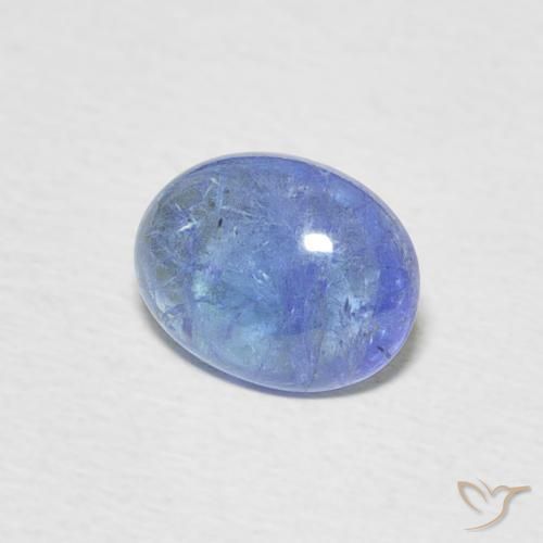 Tanzanita Azul violeta claro natural de 1.46 ct, Ovalada, Transparente