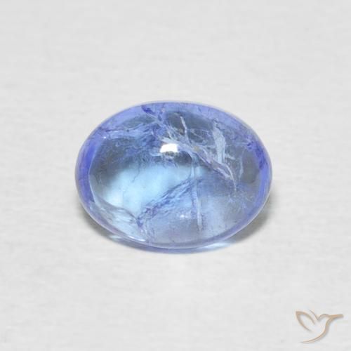 1.65ct Natural Azul claro tanzanita, Ovalada, Transparente