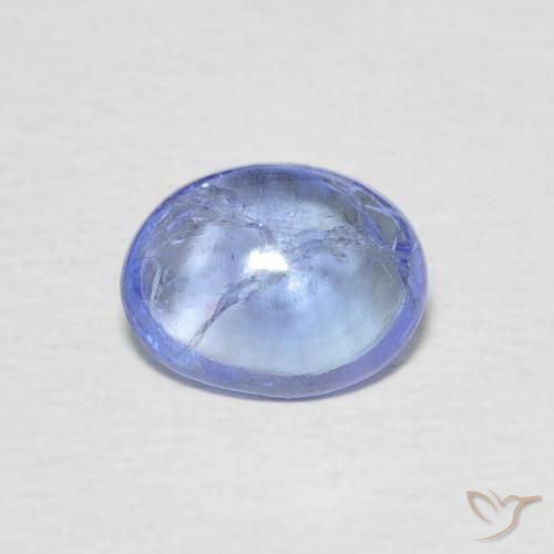 1.39ct Natural Azul púrpura claro tanzanita, Ovalada, Transparente