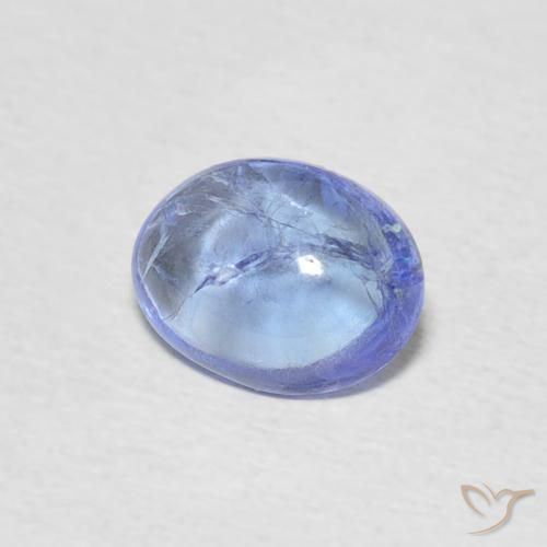 Tanzanita Azul púrpura claro natural de 1.39 ct, Ovalada, Transparente