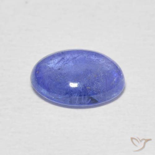 Tanzanita Azul violeta intenso natural de 2.09 ct, Ovalada, Transparente
