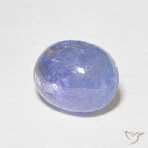 Tanzanita Azul violeta natural de 4.13 ct, Ovalada, Translúcido