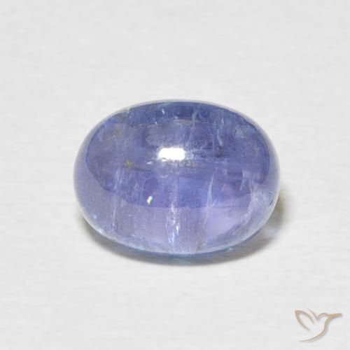 3.01ct Natural Azul púrpura claro tanzanita, Ovalada, Transparente