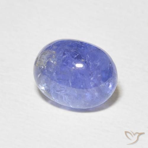 Tanzanita Azul oscuro natural de 2.84 ct, Ovalada, Transparente