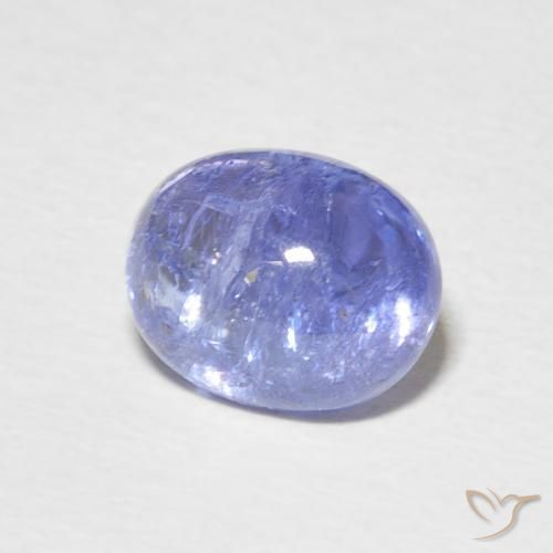 Tanzanita Azul oscuro natural de 3.93 ct, Ovalada, Transparente