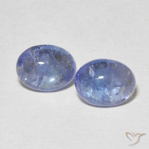 4.48ctw Natural Azul púrpura claro tanzanita, Ovalada, Transparente