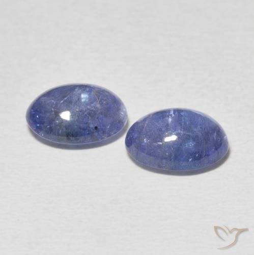 Gemas de Tanzanita Azul púrpura claro natural de 4.48 ct, Ovalada, Transparente