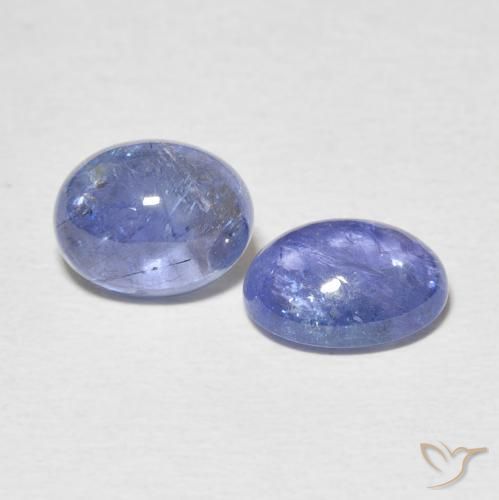 Gemas de Tanzanita Azul intenso natural de 4.92 ct, Ovalada, Transparente