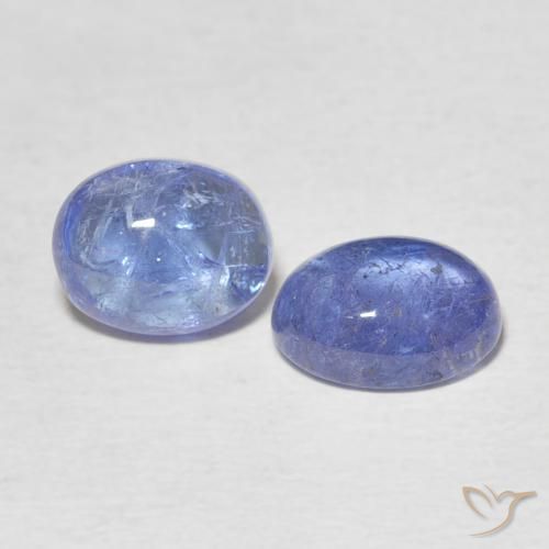 Gemas de Tanzanita Azul claro natural de 4.77 ct, Ovalada, Transparente