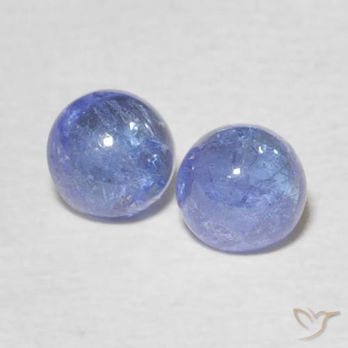 1.35ctw Natural Azul violeta claro tanzanita, Redondo, Transparente