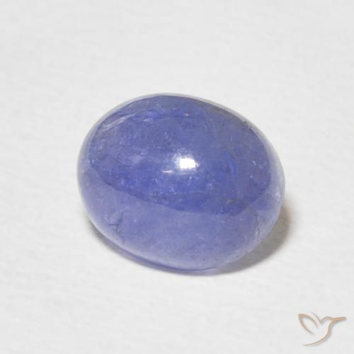 Tanzanita Azul violeta intenso natural de 2.81 ct, Ovalada, Translúcido