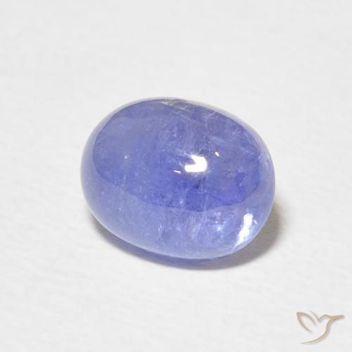 Tanzanita Azul violeta intenso natural de 3.21 ct, Ovalada, Translúcido