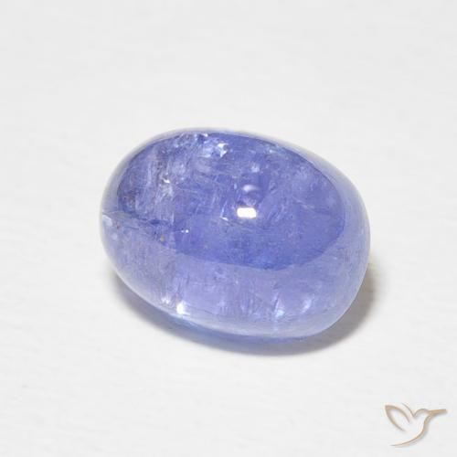 Tanzanita Azul violeta intenso natural de 3.73 ct, Ovalada, Translúcido