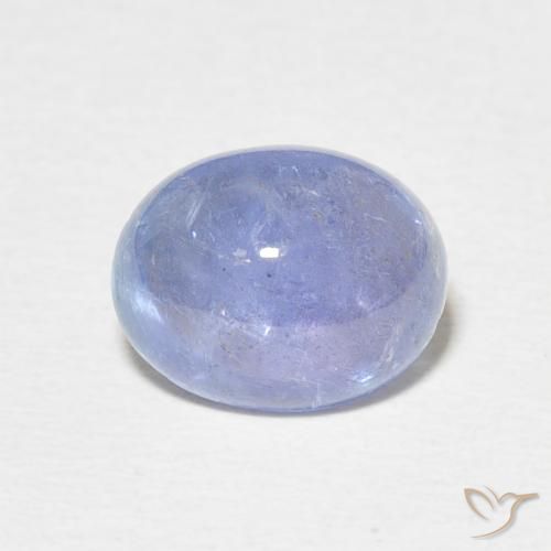 3.65ct Natural Azul púrpura claro tanzanita, Ovalada, Transparente
