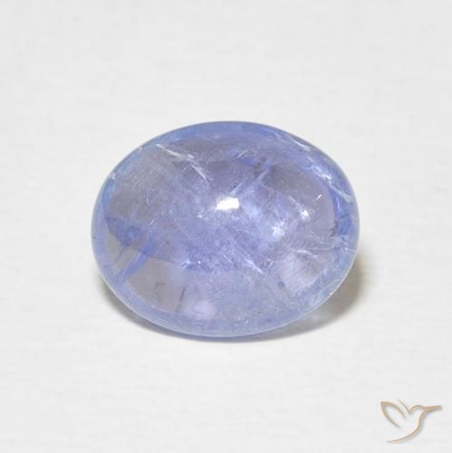 3.01ct Natural Azul púrpura claro tanzanita, Ovalada, Transparente