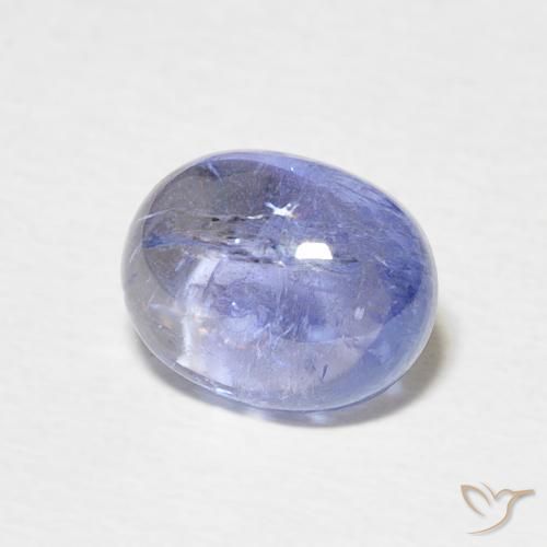 Tanzanita Azul violeta claro natural de 2.83 ct, Ovalada, Transparente