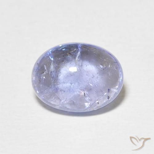 3.51ct Natural Azul púrpura claro Tanzanita, Ovalada, Transparente