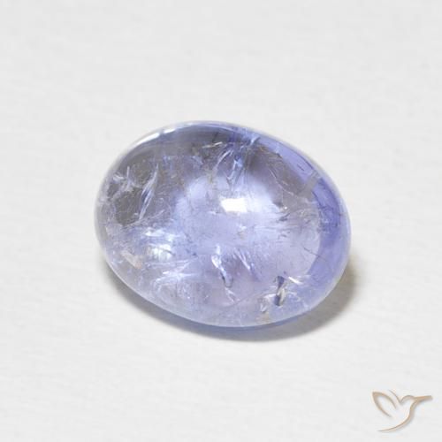 Tanzanita Azul púrpura claro natural de 3.51 ct, Ovalada, Transparente