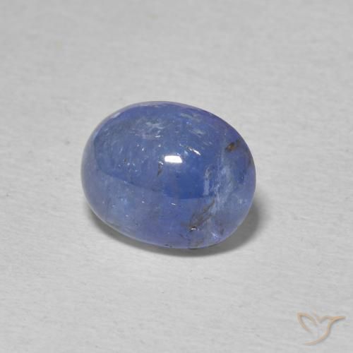 Tanzanita Azul violeta intenso natural de 2.86 ct, Ovalada, Translúcido