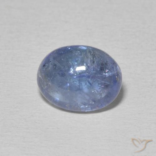 3.34ct Natural Azul púrpura claro tanzanita, Ovalada, Transparente