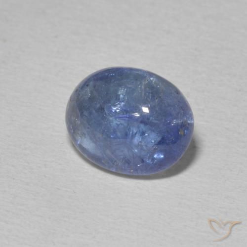 Tanzanita Azul púrpura claro natural de 3.34 ct, Ovalada, Transparente