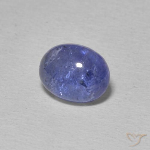 Tanzanita Azul violeta intenso natural de 2.81 ct, Ovalada, Transparente