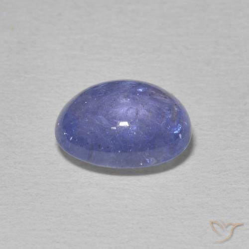 Tanzanita Azul violeta intenso natural de 3.74 ct, Ovalada, Transparente