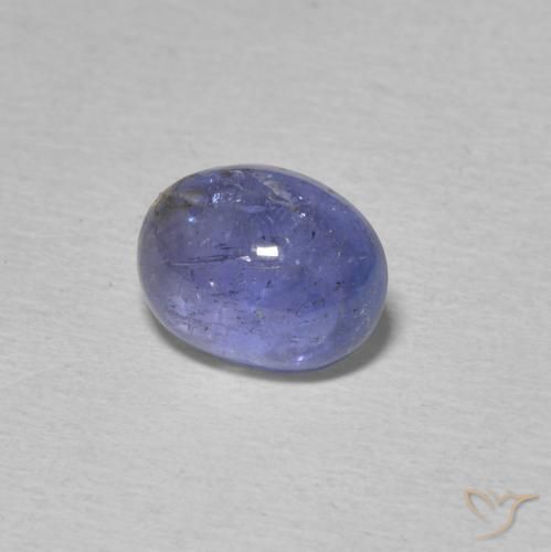 Tanzanita Azul violeta intenso natural de 2.55 ct, Ovalada, Transparente