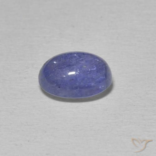 Tanzanita Azul violeta intenso natural de 2.55 ct, Ovalada, Transparente