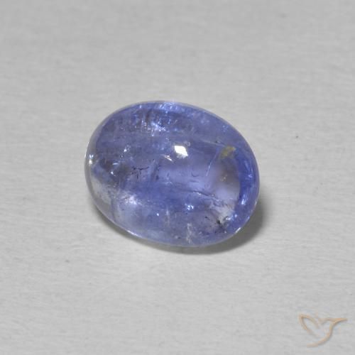 Tanzanita Azul violeta intenso natural de 2.52 ct, Ovalada, Transparente