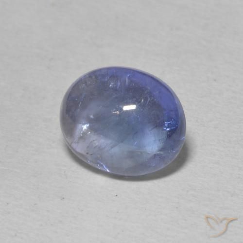 Tanzanita Azul violeta intenso natural de 3.73 ct, Ovalada, Transparente