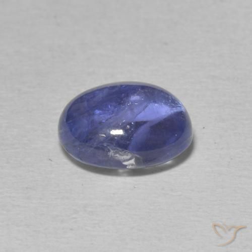 Tanzanita Azul violeta intenso natural de 3.73 ct, Ovalada, Transparente