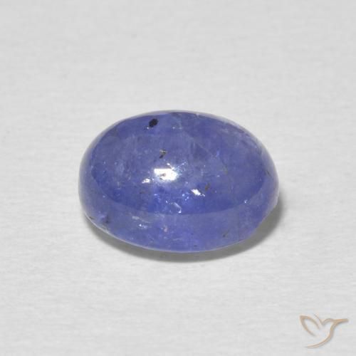 Tanzanita Azul violeta intenso natural de 3.23 ct, Ovalada, Translúcido