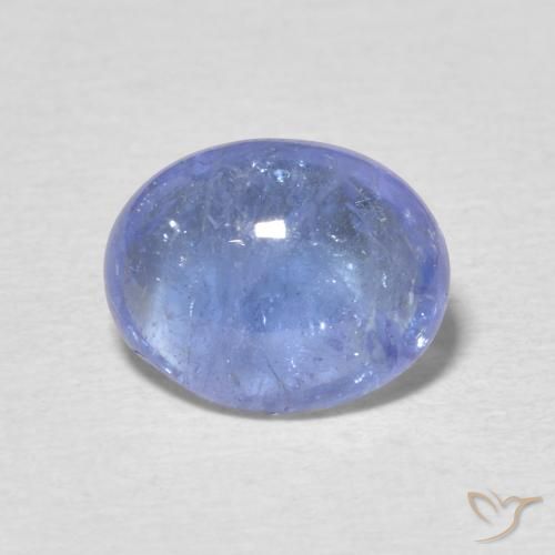 2.89ct Natural Azul púrpura claro tanzanita, Ovalada, Transparente