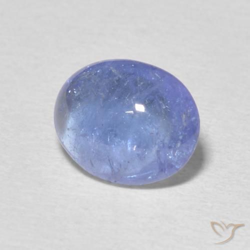 Tanzanita Azul púrpura claro natural de 2.89 ct, Ovalada, Transparente