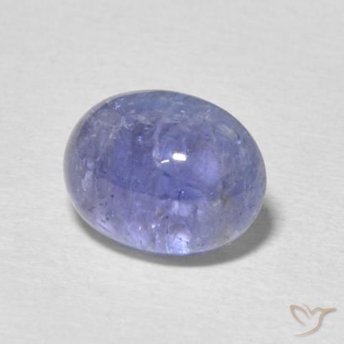 Tanzanita Azul violeta intenso natural de 3.59 ct, Ovalada, Transparente