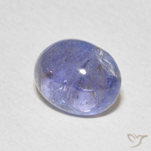 Tanzanita Azul violeta intenso natural de 3.57 ct, Ovalada, Transparente