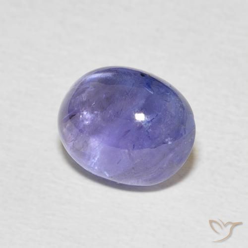 Tanzanita Azul violeta intenso natural de 3.22 ct, Ovalada, Transparente
