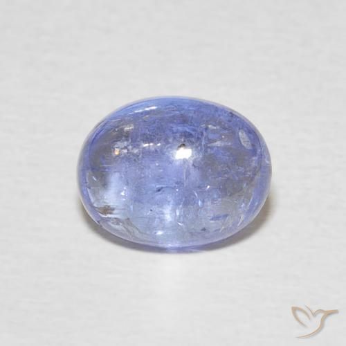 2.50ct Natural Azul púrpura claro tanzanita, Ovalada, Transparente