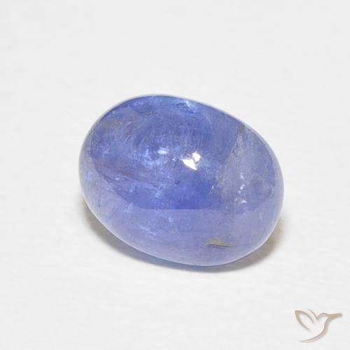 Tanzanita Azul violeta intenso natural de 2.57 ct, Ovalada, Translúcido