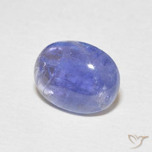 Tanzanita Azul violeta intenso natural de 2.88 ct, Ovalada, Transparente